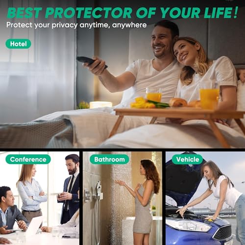 SINBEN Hidden Camera Detectors and Bug Detector, 2024 Anti-Spy Camera Finder Detector, GPS Hidden Camera Detector, Tracking Device Detector, Camera Detector for Hotels, Home, Office (Black) - Thumbnail 7