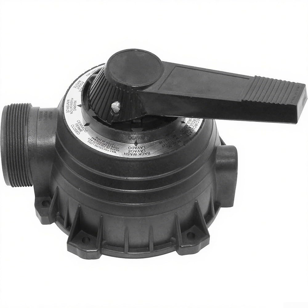 Couvercle de rechange pour valve multiport Sta-rite Wc112-148a Wc112-147 en plastique noir avec joint d'étanchéité et ruban adhésif brut pour équipement de piscine