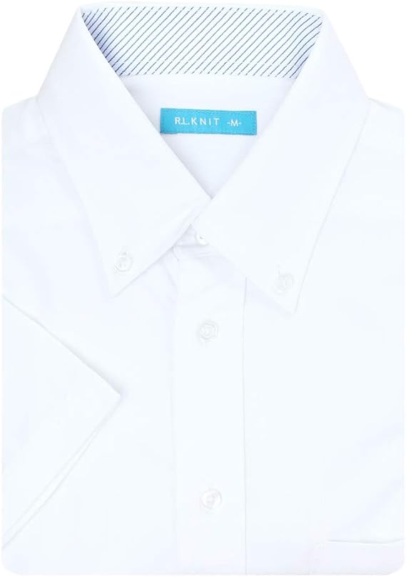 Amazon ビジネススタイル アルフ ニットシャツ ワイシャツ 半袖 ストレッチ ノーアイロン イージーケア 形態安定 Yシャツ At Ms Po 1080 Alf シャツ 通販