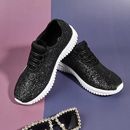 Image of K KIP WOK Fashion Glitter Sneakers for Womens Silp On Running Shoes Lightweigt Tennis Walking Sneakers
