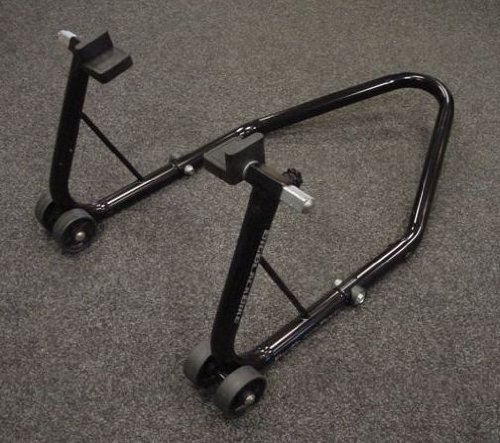OXFORD BLACK MOTORCYCLE PADDOCK STAND REAR