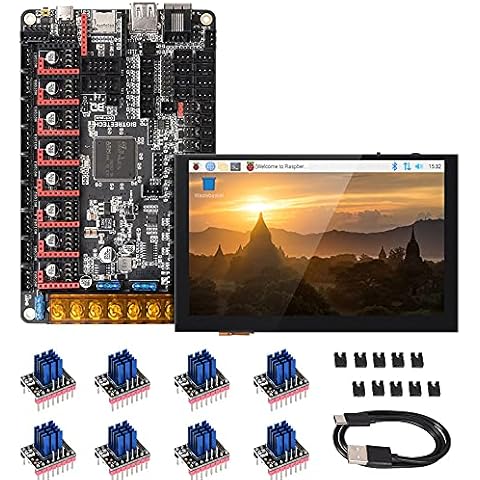 BIGTREETECH Octopus V1.1 Steuerplatine + PI TFT50 Touchscreen + 8 TMC2209 Treiber für 3D Drucker Upgrade Spider kompatibel Marlin 2.0 und Klipper Firmware Cover