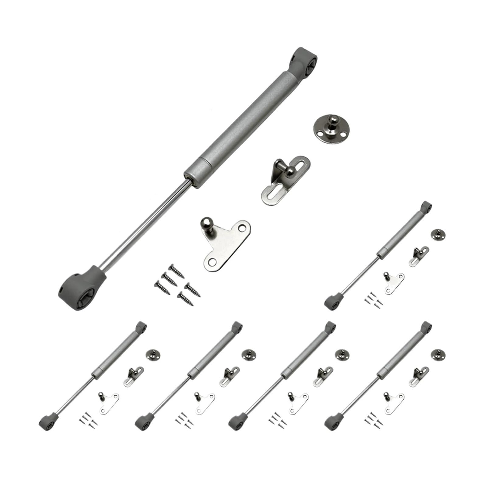 6PCS 100N-150N Hydraulic Gas Struts Cabinet Door Soft Close Lift Support Telescopic Buffer Hinge for Furniture(10KG 100N)
