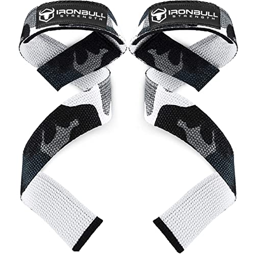Lifting Wrist Straps for Weightlifting (1 Pair) – Padded Lifting Straps for Deadlifts, Powerlifting, Strength Training & Bodybuilding – Gym Straps for Men & Women (Camo/White)