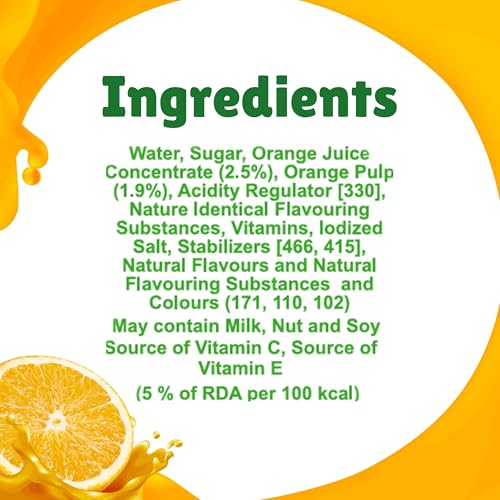 Image of B Natural Orange Juice, Enriched with Vitamin C & E, 1 litre