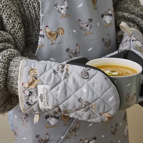 Cooksmart Hen House Lane Set of 2 Neoprene Microwave Mitts | British Designed Farmhouse Mini Oven Gloves | Heat-Resistant Up to 100°C | Stylish & Protective Kitchen Essentials | Machine Washable - Image 4