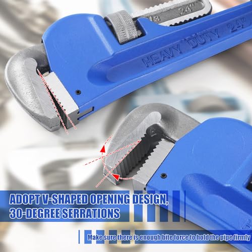 Gisafai 6-Piece Heavy Duty Pipe Wrench Set