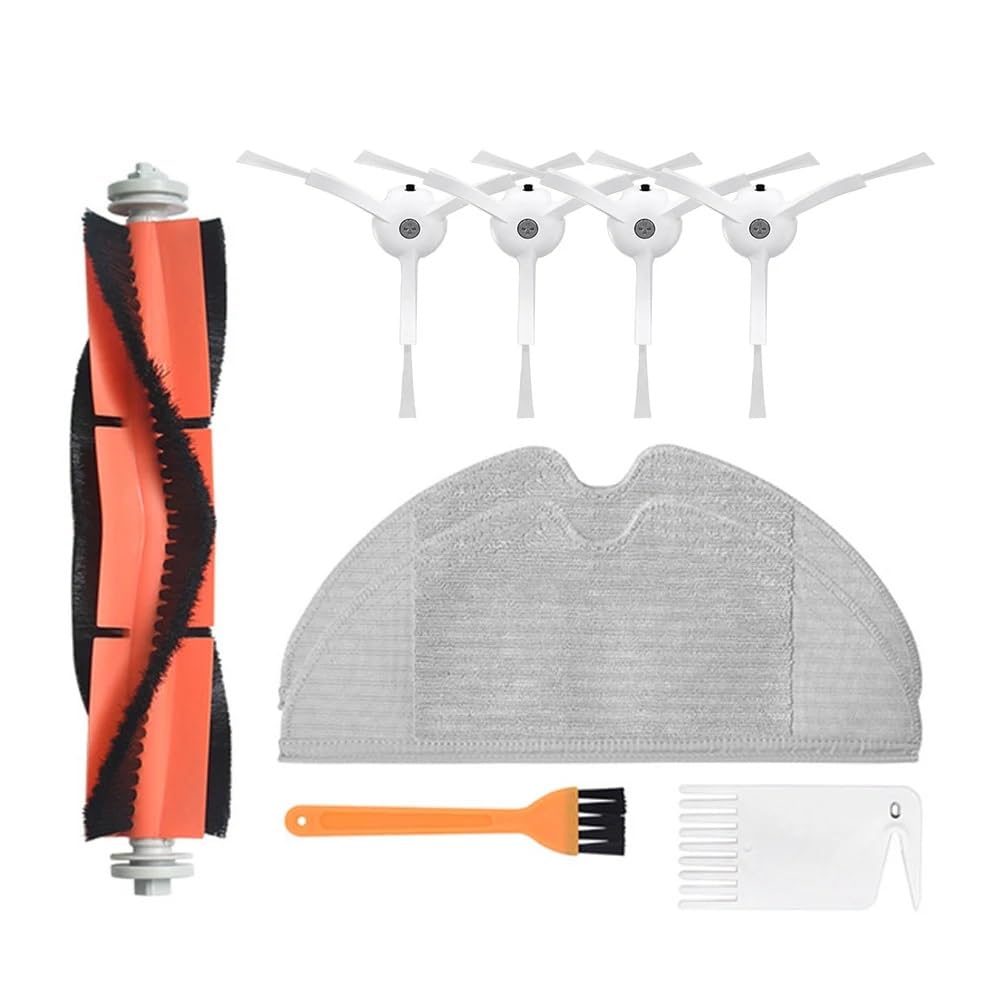 Qklyxr robot vacuum mop cloth Hepa Filter Mop Roller Side Brush Accessories Spare Parts Kit, for Xiaomi, for Mijia 1 1s(6)