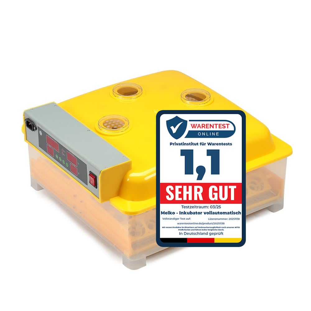 Melko® - Incubadora totalmente automática y motorizada con capacidad para criar 48 huevos de gallina