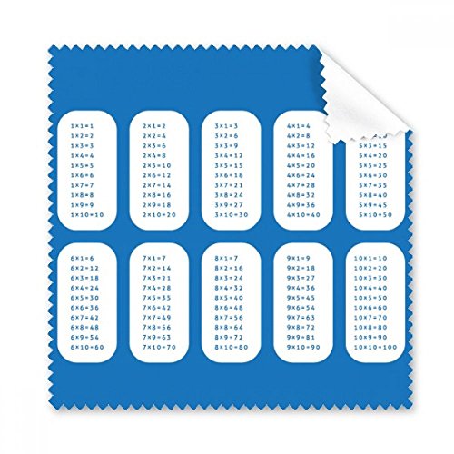Chiffon de nettoyage lunettes avec table de multiplication pour étude pack de 5