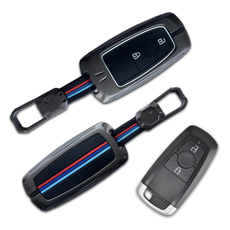 Image of NEODRIFT 'KeyShield' Car Key Cover for Ford Aspire (Shape 1, 02 Buttons) (Durable, Stylish, and 360 Protection)
