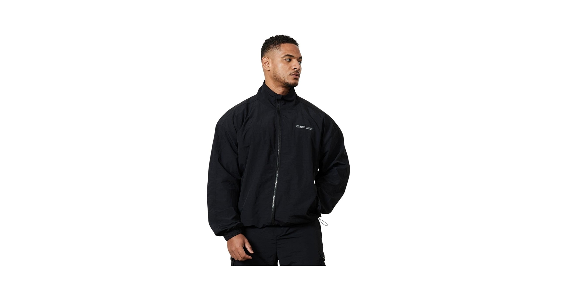 ジャケット・アウター VANQUISH BLACK OVERSIZED TRACK JACKET Amazon | [Vanquish Fitness] ヴァンキッシュフィットネス