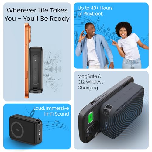Batería y Bocina Portátil Wireless AquaVault 5000mAh miniatura 4