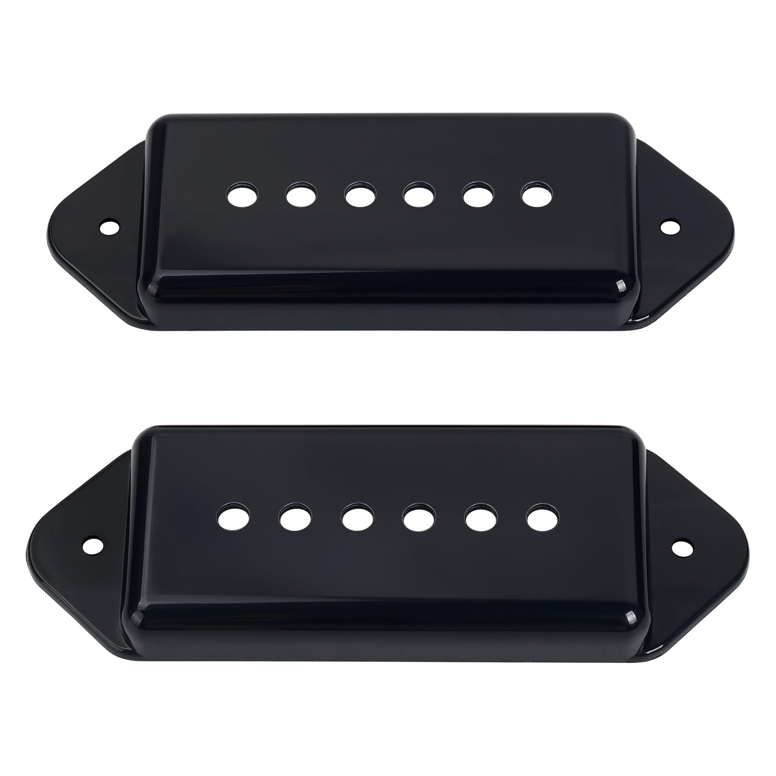 Banworks Plastic P90 Pickup Covers Electric Guitar P90 Dog Ear Pickup Covers 52mm (2-3/64") Bridge Pickup Covers For Epiphone Les Paul LP Electric Guitar Pack of 2 JT/SYQG-06 Black