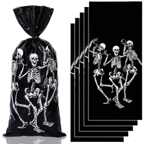 JarThenaAMCS 100Pcs Halloween Cellophane Treat Bag...