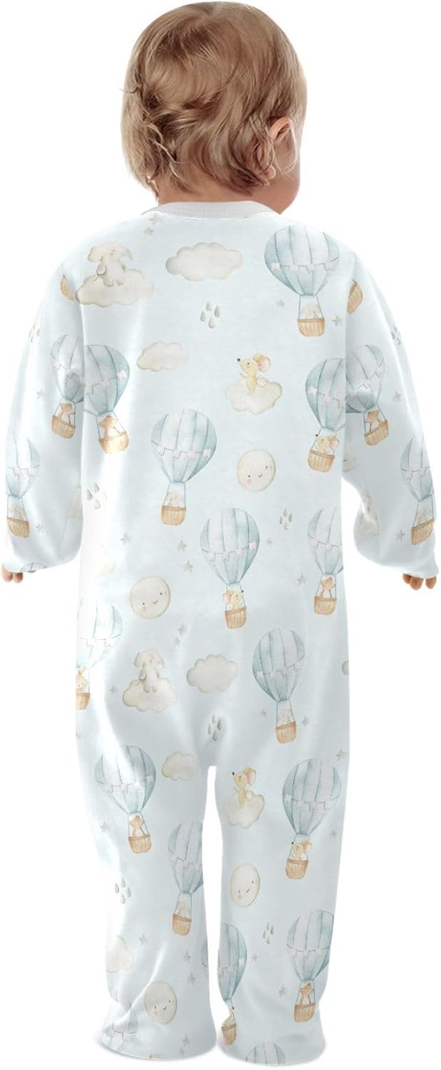 vvfelixl Flying Corgi Dog Baby Sleepers For Girl Boys Newborn Baby Play One-Piece Footies For 0-24 Months White
