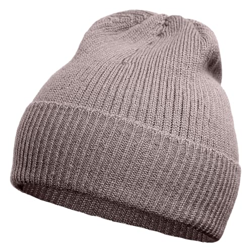 Apikuna Alpaka Wollmütze aus 100% feinster Baby Alpaka Wolle (Beige) Gestrickte Mütze für Damen & Herren Warm weich und atmungsaktiv für Herbst & Winter