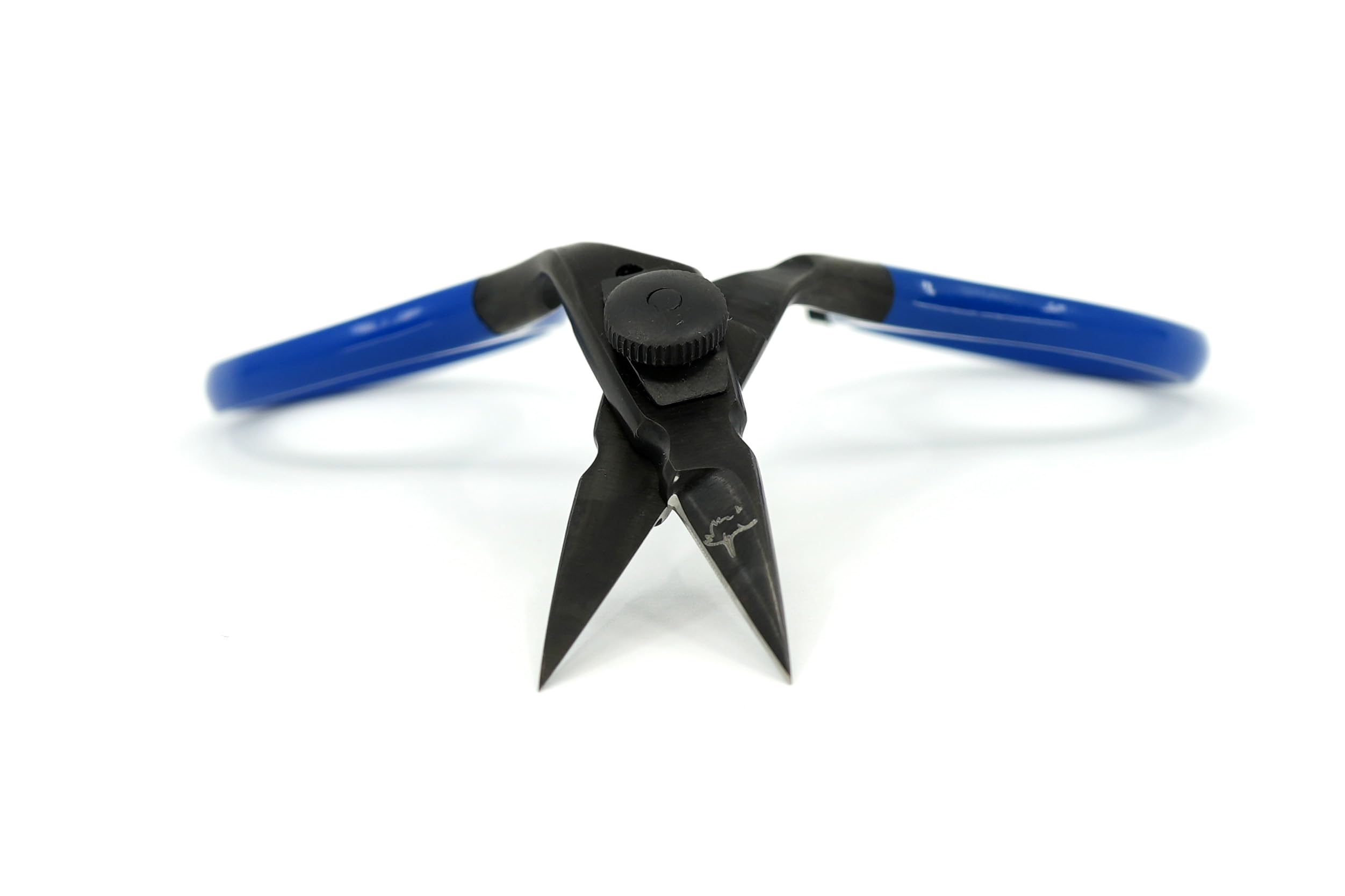 Kingfisher Fly Fishing Blue Fly Tying Offset Razor Scissor, 3.5In
