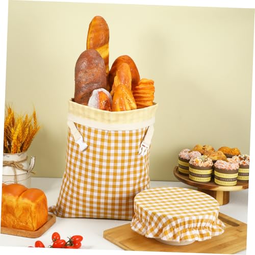 Bolsa de pan de cera de abejas de algodón para almacenamiento de pan casero 7