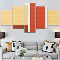 SIGNWIN 5 Panel Canvas Wall Art Modern Art Shapely Patterns Windows for Home Decorations Ready to Hang - 60