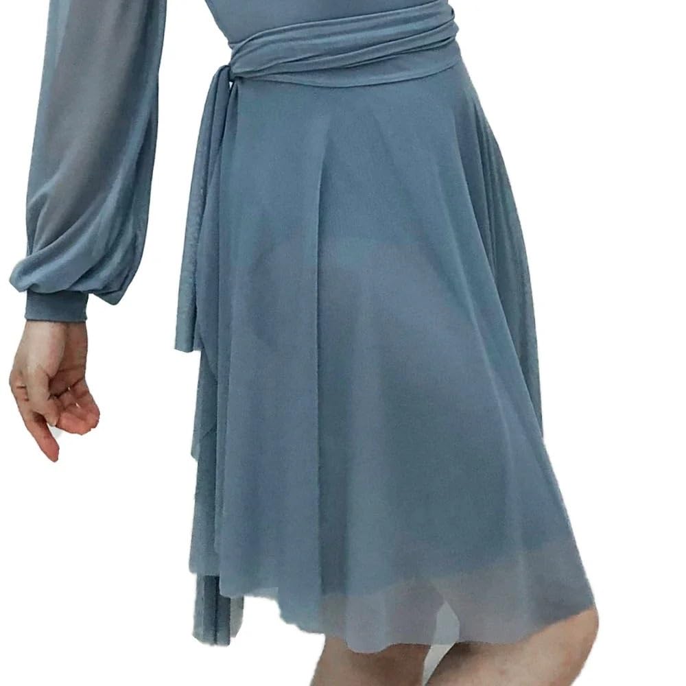 Falda Cruzada de Ballet para Mujer, Falda Cruzada de Ballet Malla con Cinturilla Anudada for Mujer Multicolor Varios tamaños