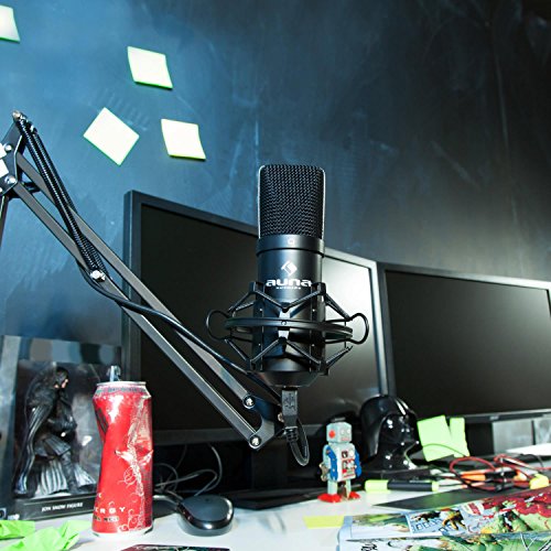 Auna Pro MIC-900B, USB Kondensator-Mikrofon, Gaming-Mikrofon, Standmikrofon für Gesangs- und Sprachaufnahmen, PC… - Image 3