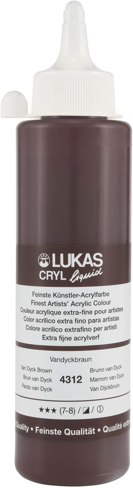 Cryl Liquid Acrylic 250 ml Bottle - Van Dyck Brown