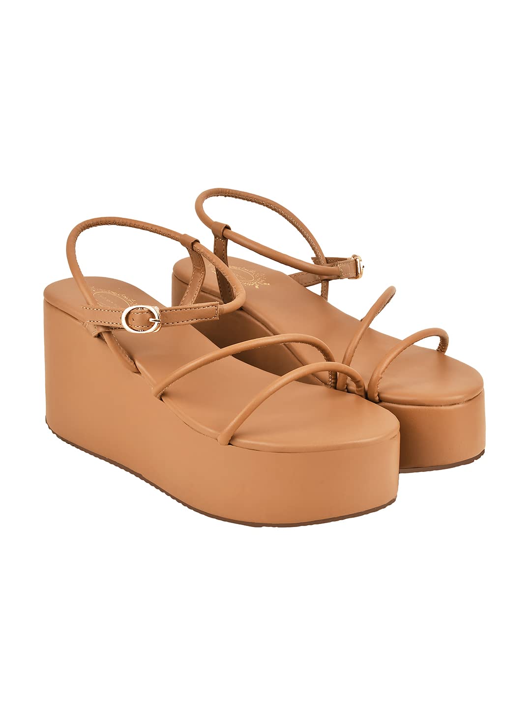 Shoetopia Multi Straps Casual Tan Flatforms For Women & Girls /UK3 (B0BV6XMSLM) Amazon Price History, Amazon Price Tracker