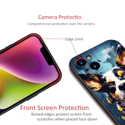 Dog for iPhone 14 Case | Trendy Slim Protection for Girls & Women & Teens (A1-Dog)