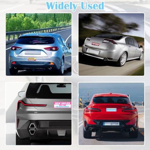 Image of 5Pcs Magnetic Car Stickers for Beginners, New Magnetic Sign Student Driver Warning Stickers Suitable for Students Novices Learner as Auxiliary Equipment Decoration Gift Supplies
