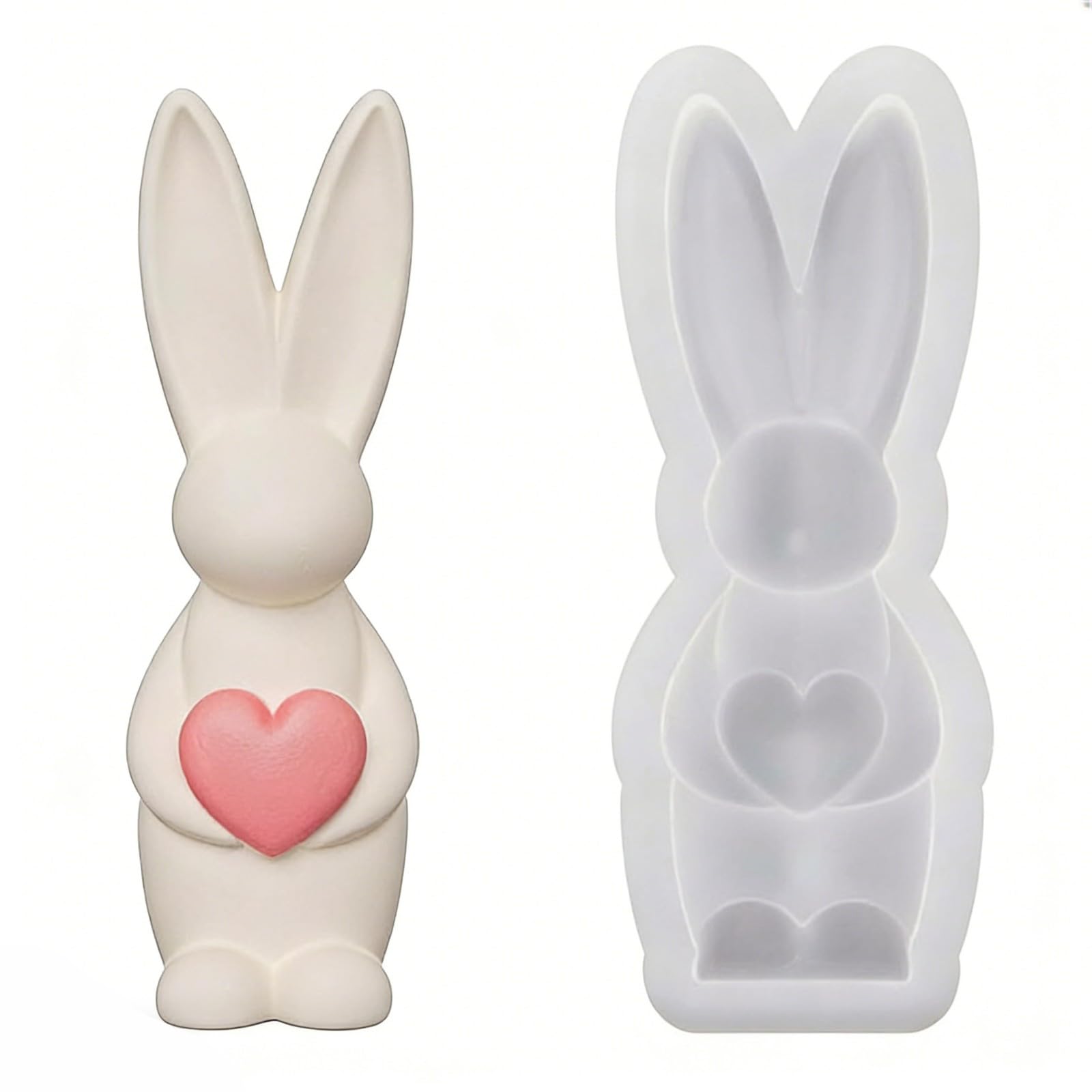 NVOQILIN Eggs Hare Shape Silicone Molds Temperature Resistant for Resin Casting Soap Chocolate Easter Decoration Resin Mold
