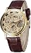 SEWOR Men's Retro Elegant Mechanical Wrist Watch Leather Strap Three Hands Roman Number Transparent Dial Skeleton Concise +Box