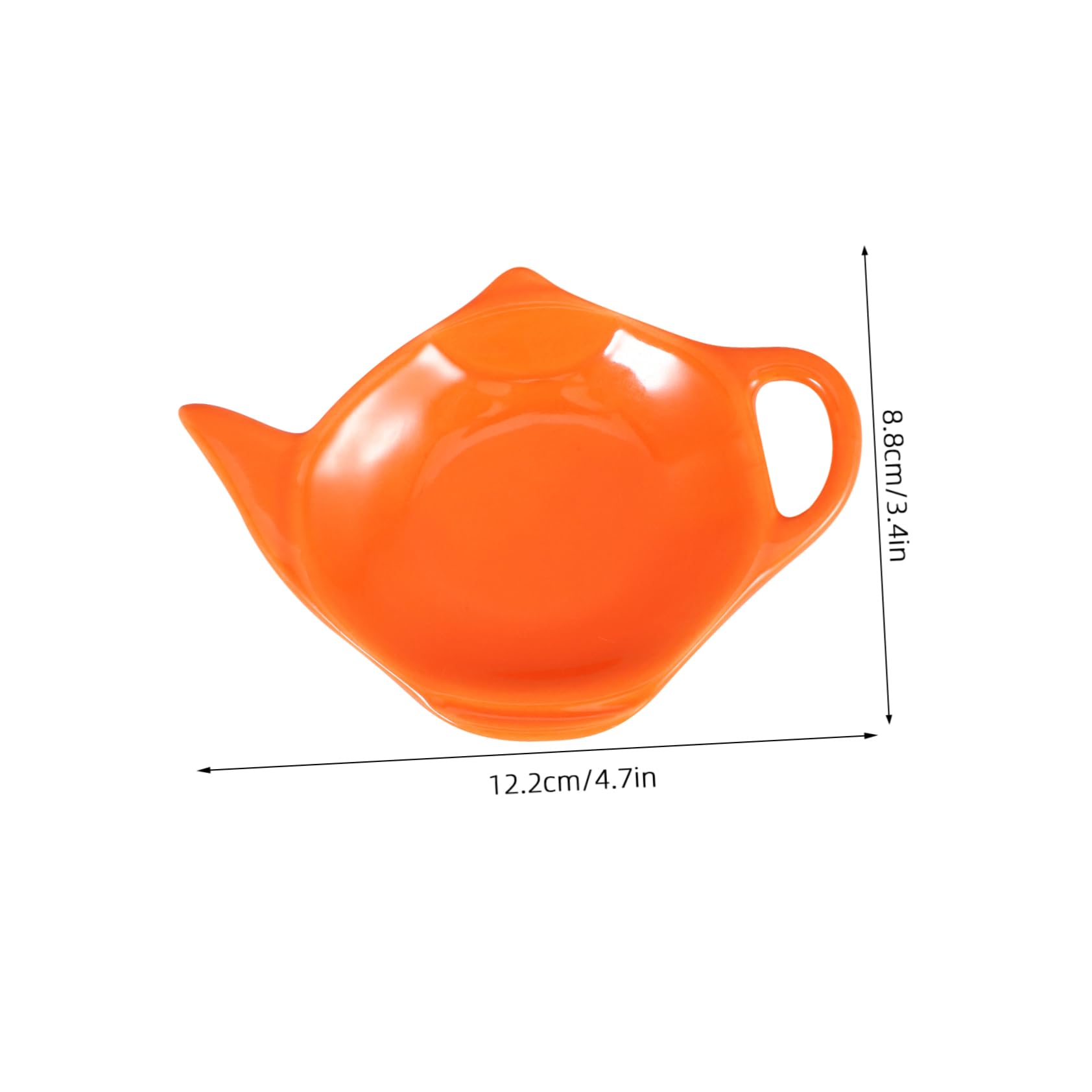 LABRIMP Teapot Shaped Ceramic Tea Bag Holder Dish Elegant Multi Purpose Saucer for Condiments Sturdy Kitchen Accessory for Home Use