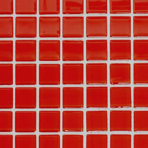 Mosaikfliese Transluzent rot Glasmosaik Crystal rot BAD WC Küche WAND MOS60-0904_f | 10 Mosaikmatten