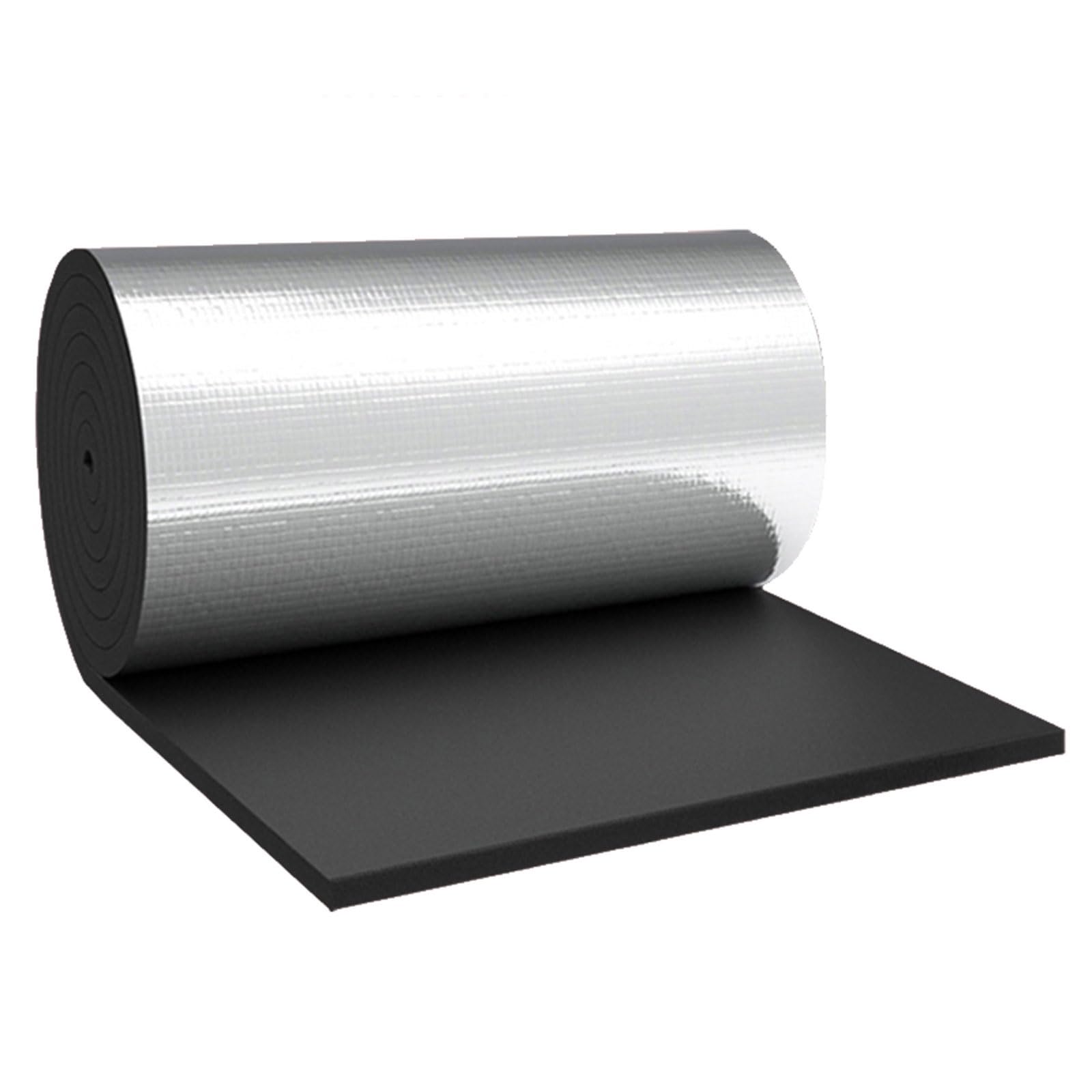 Aislante Térmico Reflexivo para Frío y Calor, Aislamiento Térmico Autoadhesivo, Lámina Aislante Aluminio Núcleo de Espuma, para Furgoneta, Caravana, Radiador, Suelo, Techo, Fachada, 5mm ( Size : 1mx4m