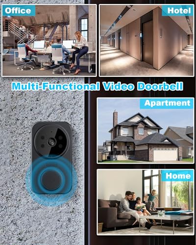 WASHLA Video Doorbell Wireless,Ring Video Doorbell Smart Security Doorbell Camera with Camera Wireless 2-Way Monitoring Suitable for Outdoor Entrance - Image 5