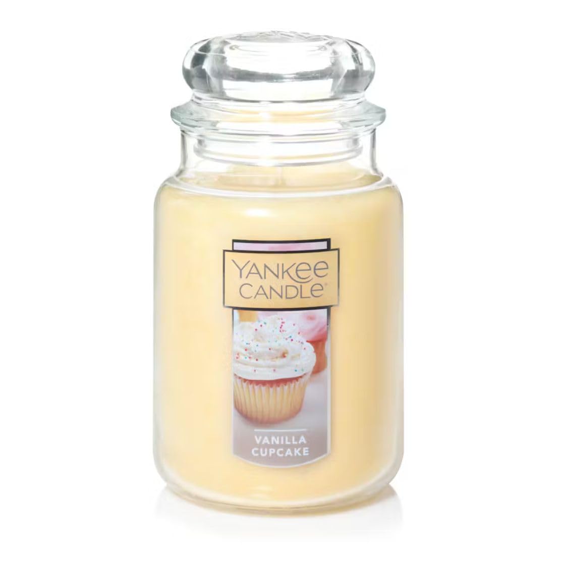 Yankee Candle Vanilla Cupcake, großes Glas 650 ml Kerze, glas, cremefarben, L Jar Candle