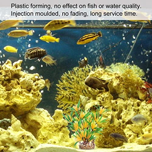 Jeanoko Acquario Simulazione Artificiale Piante acquatiche di Sicurezza in plastica Base di Sabbia per Acquario Decorazione Paesaggio(Come Mostrato nell'immagine) - Image 3