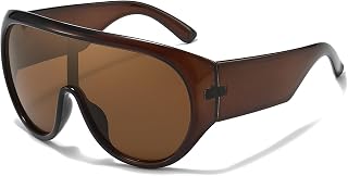 SODQW Oversized Wrap Around Sunglasses for Women UV400 Protection