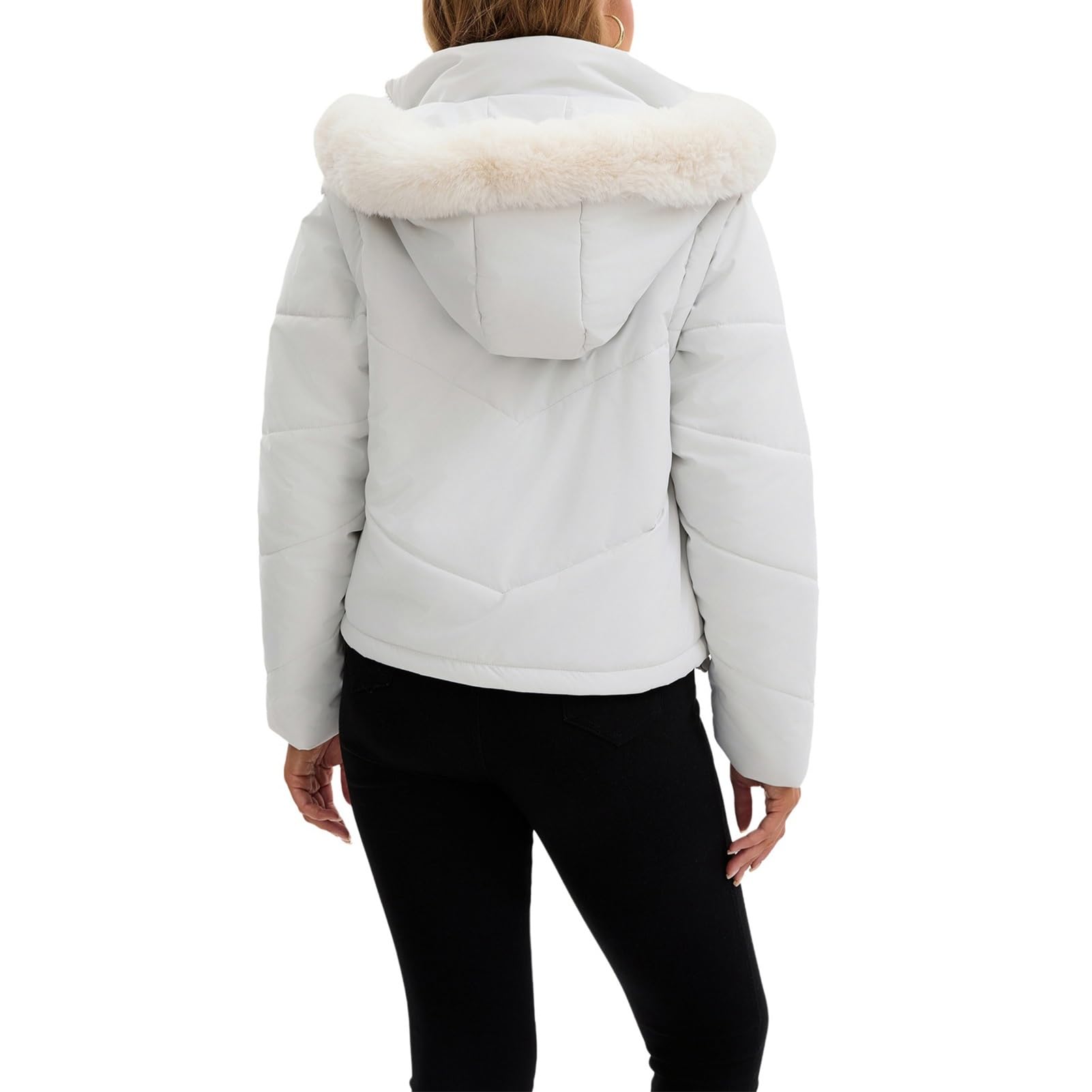 Abrigo Corto De Plumas para Mujer, Chaqueta Acolchada Ligera, Parka Con Forro Polar, Chaleco Sin Mangas