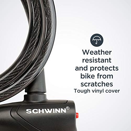 Schwinn Anti Theft Bike Lock, Security Level 3, Key Lock, 4 Foot , Black #TOP3