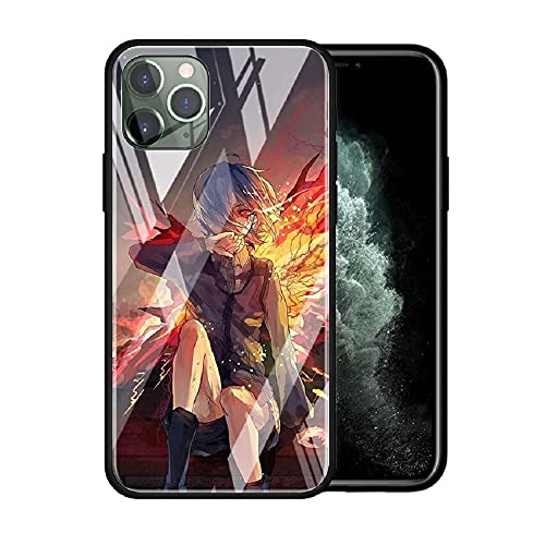Anime Tokyo Ghoul Case iPhone 13 Pro Max, Anime Cute Tokyo Ghoul Kaneki Ken iPhone 13 Pro Max Case, Tempered Glass Cover Case iPhone 13 Pro Max