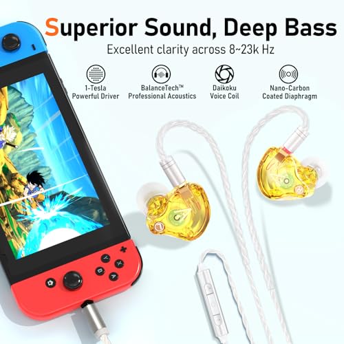 Image of Audiovance Vibes 202M HiFi Wired Earbuds in-Ear Monitor Headphones with Mic