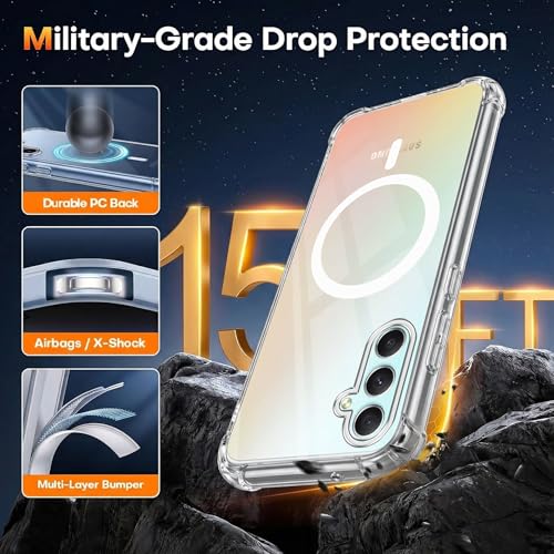 Image of Jkobi Shockproof Crystal-Clear Back Cover for Samsung Galaxy A34 5G (Magsafe Wireless Support | Drop & Camera Protection | Hard Polycarbonate)