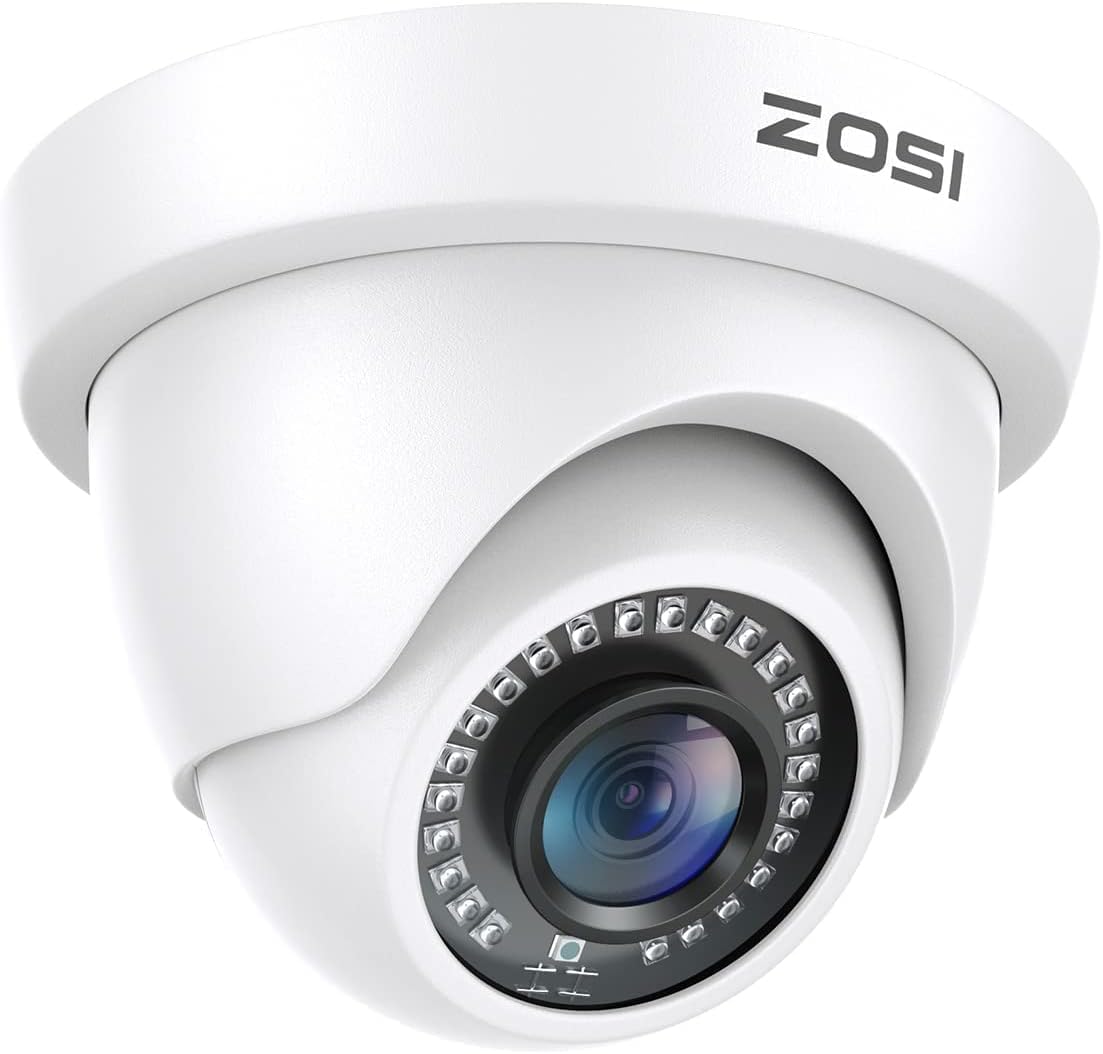 2MP 1920TVL Hybrid 4 in 1 TVI CVI AHD CVBS Security Camera,1080P HD Weatherproof Outdoor Indoor Surveillance Cam,Night Vision,For 960H,720P,1080P,5MP,4K analog DVR - White