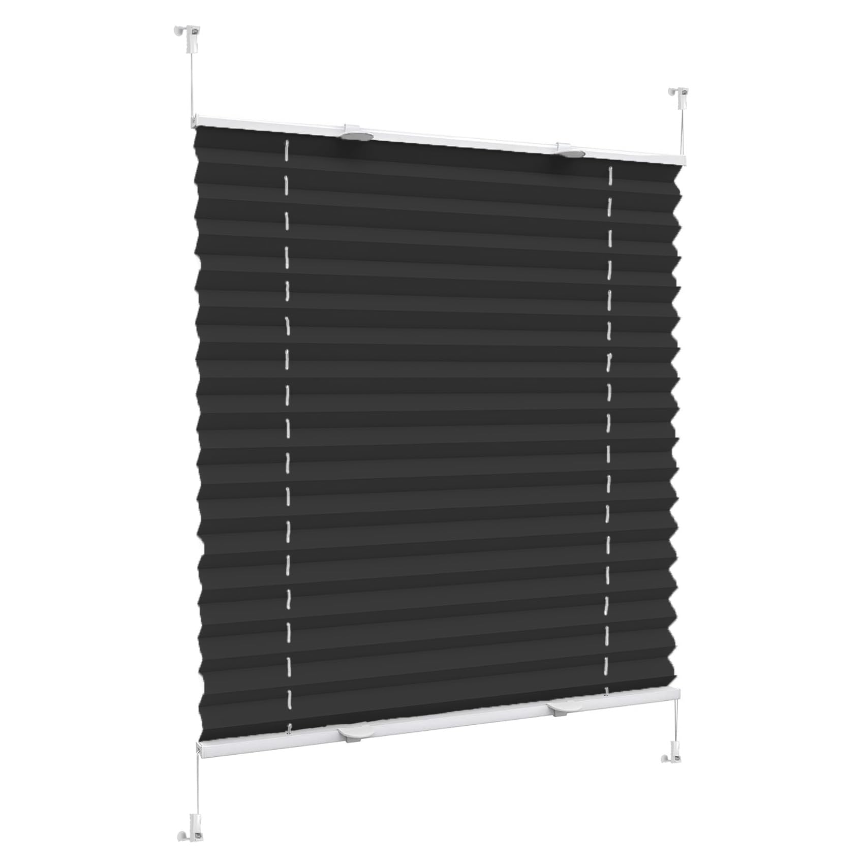 Store plissé opaque gris pour fenêtre et porte protection privée 40x175