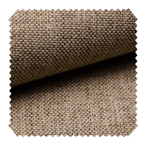 novely® MUDAU - Grob Gewebter Polsterstoff - Melierter Möbelstoff mit Flachgewebe - Pflegeleichte Meterware 1lfm (03 Beige Dunkel)