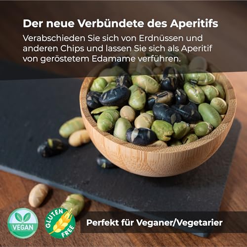 Edamame-Bohnen 1 Kg I Mischung aus 3 gerösteten, leicht gesalzenen Sojabohnen 1 kg I Glutenfrei I Schmackhafte natürliche getrocknete Bohnen I Geeignet für Veganer I Snacks und Zwischenmahlzeiten