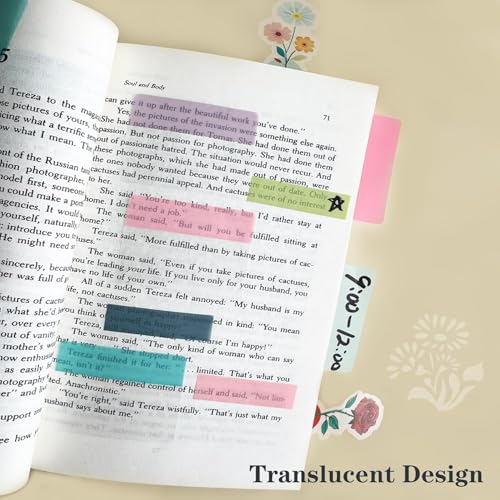 Image of ELII 900 PCS Book Tabs 2 Inch Sticky Index Tabs, Colored Page Markers | Repositionable Tags,Reading Tabs,Self Adhesive Tape Flags for Books, Binders, Notebook and File Folders,Smooth Writing