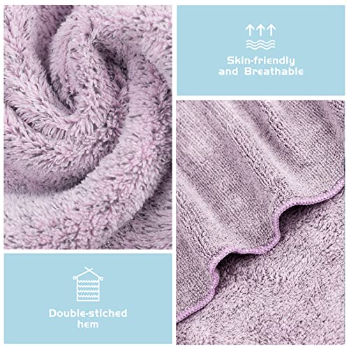Bath Towels,Premium Bamboo Fibre Bath Towel (35" X 63"), Highly Absorbent & Quick-Dry Bath Sheet,Super Soft Multipurpose Use For Hotel,Spa,Bathroom,Sports Towels, Yoga Towel, Purple (Set Of 2) #TOP3